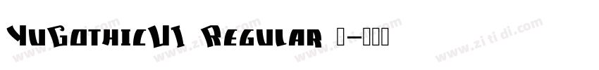 YuGothicUI Regular 常字体转换